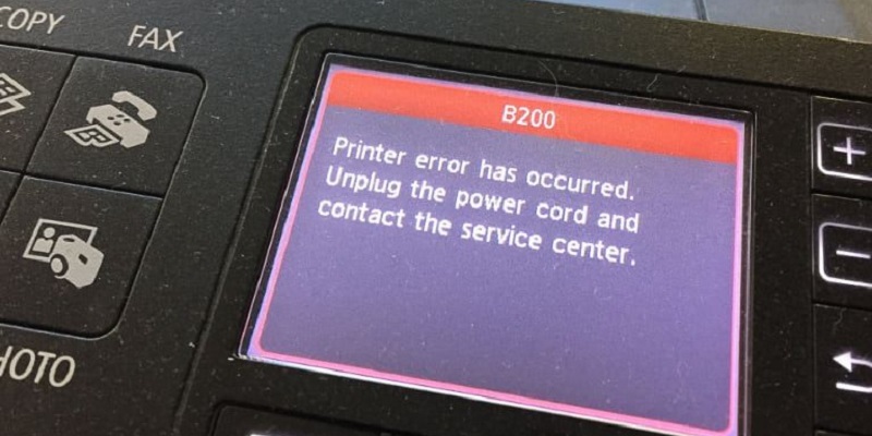  رفع مشکل کد خطای b203چاپگر Canon